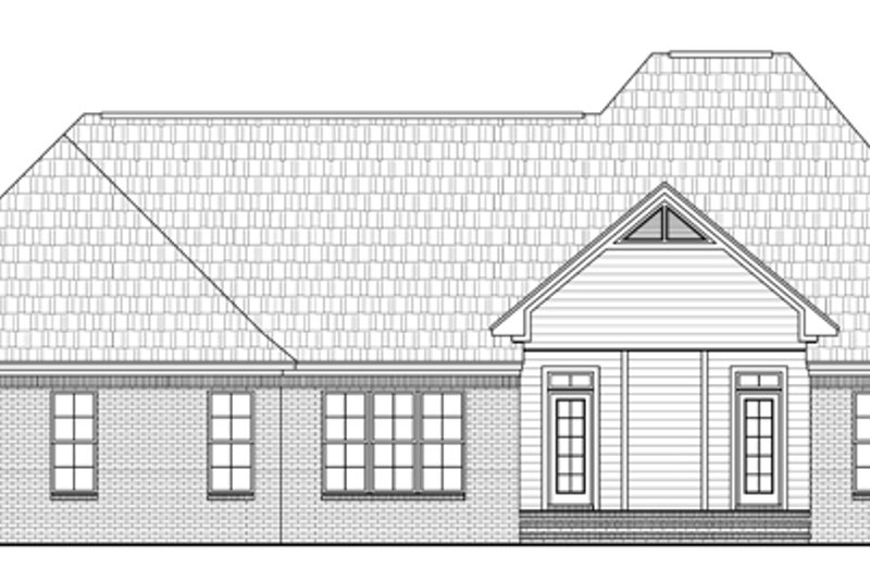 Home Plan - Exterior - Rear Elevation for European House Plan #21-223 - 3 bed, 2.5 bath