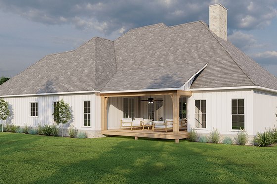 Exterior - Rear Elevation for Craftsman House Plan #923-324 - 3 bed, 3.5 bath
