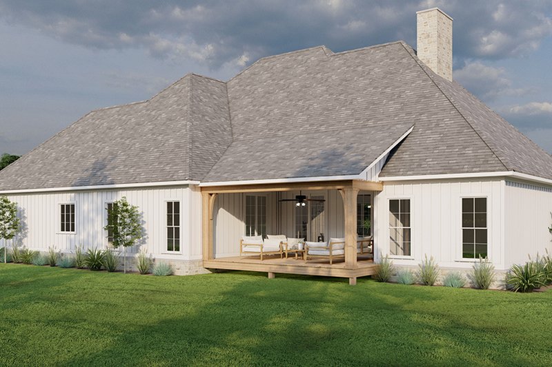 House Plan Design - Exterior - Rear Elevation for Craftsman House Plan #923-324 - 3 bed, 3.5 bath