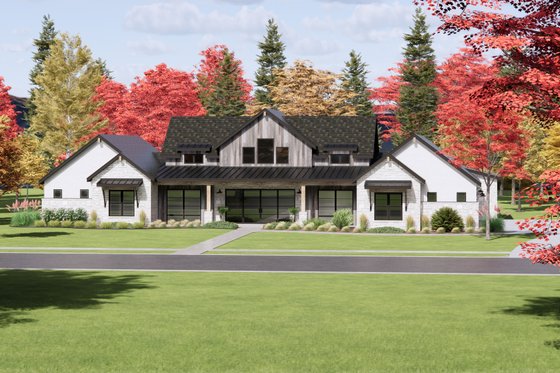 Exterior - Front Elevation 4 for Farmhouse House Plan #1096-32 - 4 bed, 4.5 bath