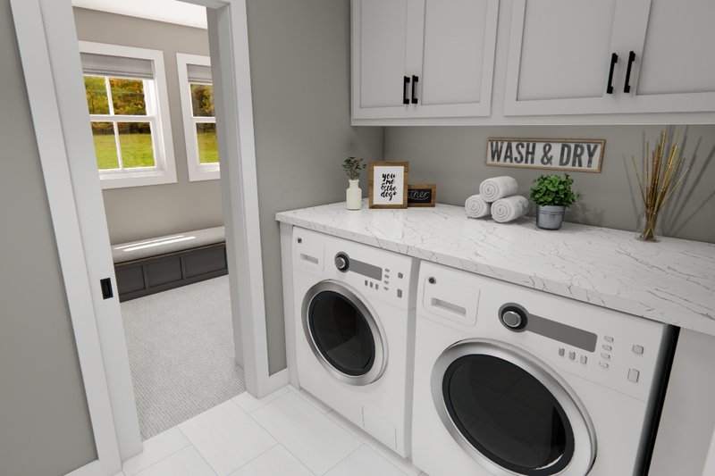 House Design - Interior - Laundry for Bungalow House Plan #51-1370 - 3 bed, 2.5 bath