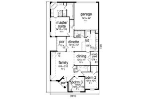 Floor Plan - Main Floor for Traditional House Plan #84-587 - 3 bed, 2 bath