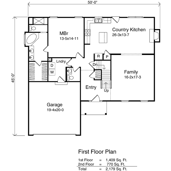 Traditional Floor Plan - Main Floor Plan #22-205