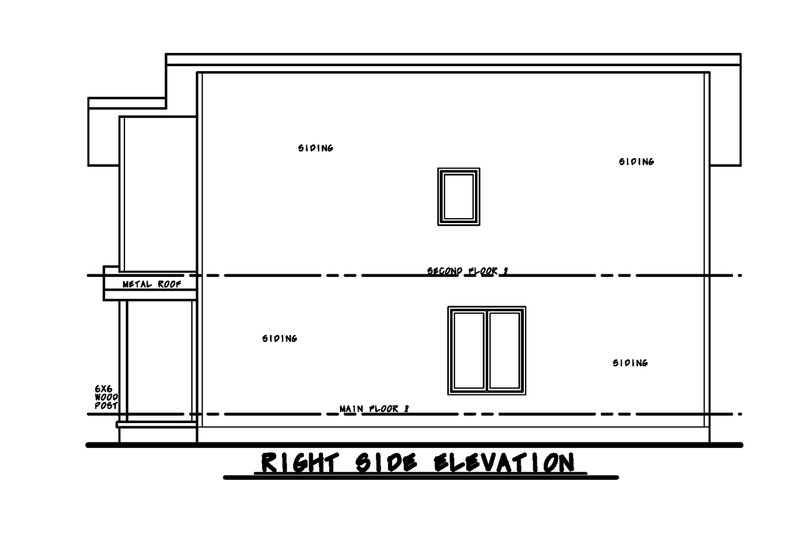 House Design - Exterior - Other Elevation 1 for Contemporary House Plan #20-2558 - 3 bed, 2.5 bath