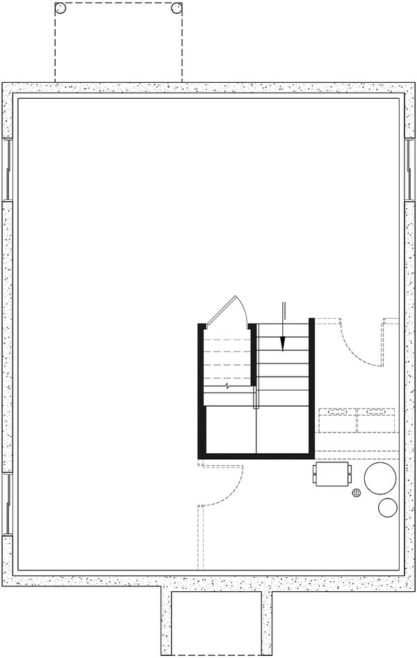 Cottage Floor Plan - Lower Floor Plan #23-115