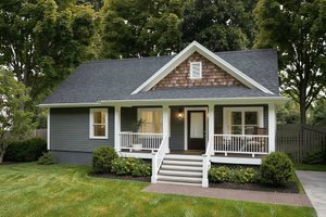 Exterior - Front Elevation for Country House Plan #79-118 - 3 bed, 2 bath