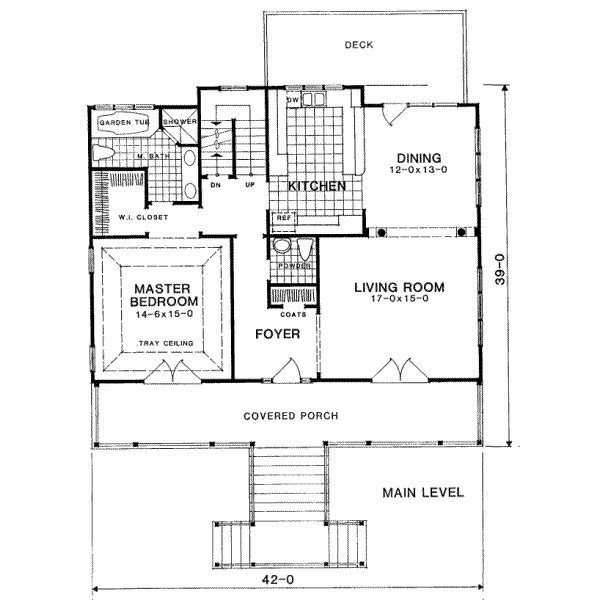 Country Floor Plan - Main Floor Plan #322-121