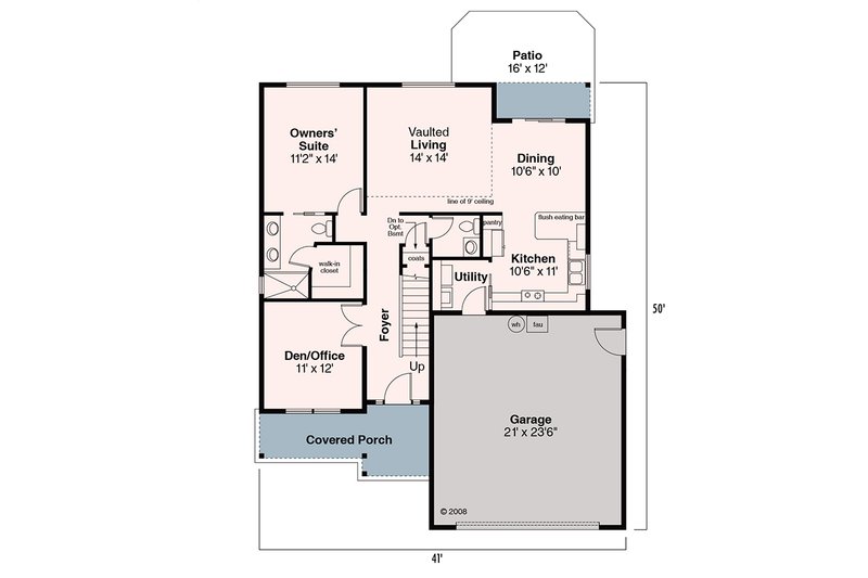 Home Plan - Floor Plan - Main Floor House Plan #124-684 - 3 bed, 2.5 bath