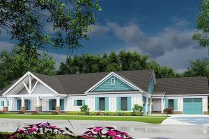 Exterior - Front Elevation for Traditional House Plan #923-212 - 4 bed, 4 bath