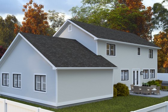 Exterior - Rear Elevation for Farmhouse House Plan #1060-407 - 4 bed, 3.5 bath