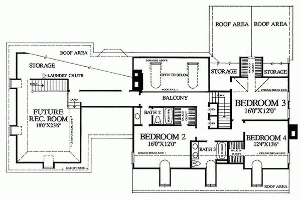 House Plan Design - Country Floor Plan - Upper Floor Plan #137-151