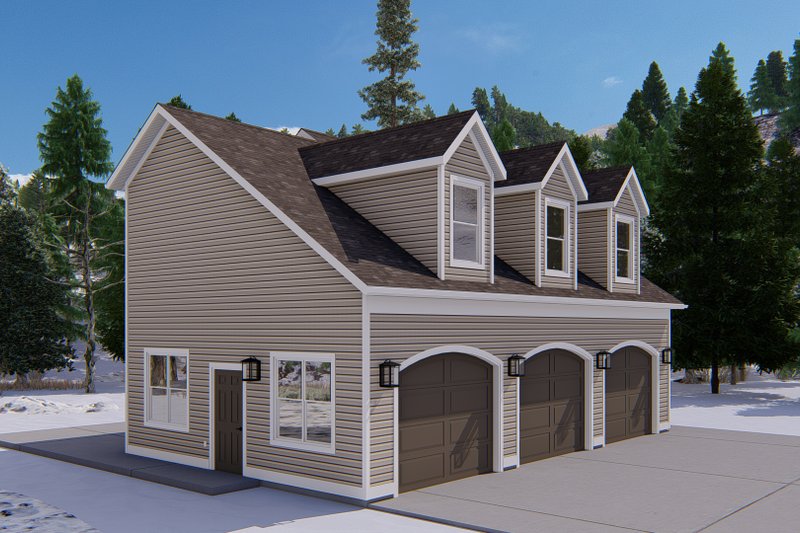 House Design - Exterior - Front Elevation 4 for Colonial House Plan #1060-158, 0.5 bath