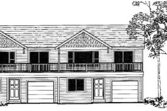 Exterior - Front Elevation for Traditional House Plan #303-408 - 2 bed, 1.5 bath