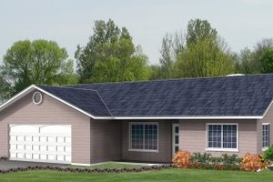 Adobe / Southwestern Exterior - Front Elevation Plan #1-277