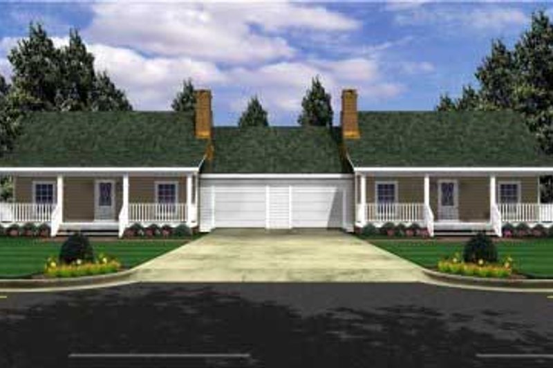 Architectural House Design - Ranch Exterior - Front Elevation Plan #21-128