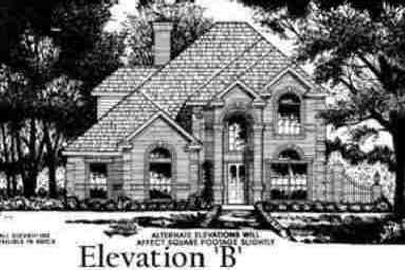 Home Plan - Exterior - Other Elevation for European House Plan #40-256 - 3 bed, 2.5 bath