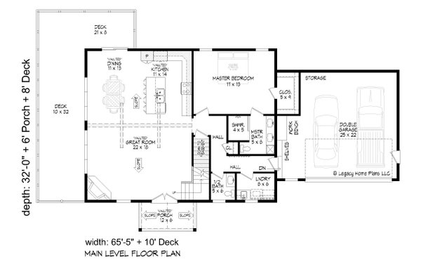 House Blueprint - Country Floor Plan - Main Floor Plan #932-619