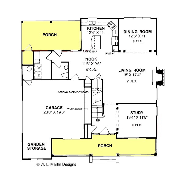 House Design - Traditional Floor Plan - Main Floor Plan #20-307