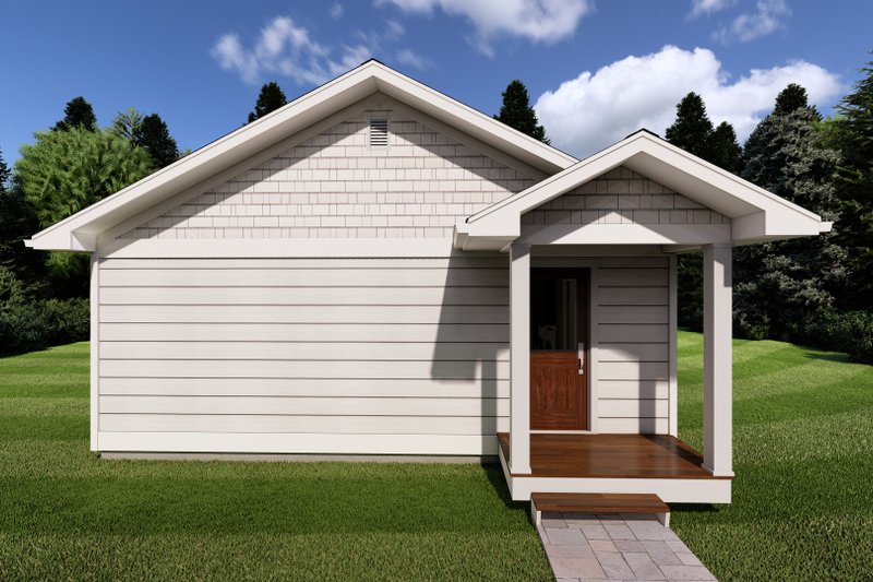 House Plan Design - Exterior - Rear Elevation for Cottage House Plan #126-261 - 1 bed, 1 bath