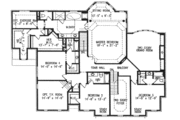 Colonial Style House Plan - 5 Beds 5.5 Baths 5020 Sq/Ft Plan #54-147 