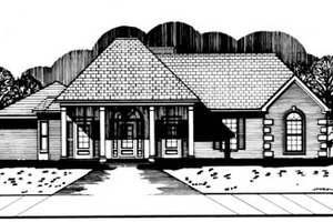 Southern Exterior - Front Elevation Plan #15-116