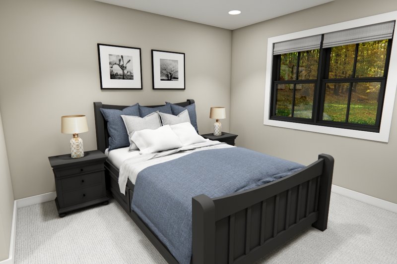 Architectural House Design - Interior - Bedroom 1 for Farmhouse House Plan #51-1404 - 3 bed, 2 bath