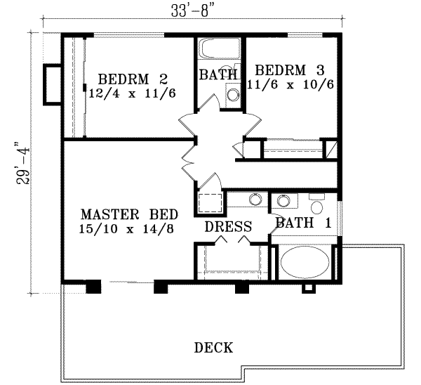 Dream House Plan - Mediterranean Floor Plan - Upper Floor Plan #1-1426