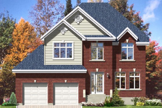 Exterior - Front Elevation for European House Plan #138-258 - 3 bed, 1.5 bath