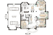 European Style House Plan - 4 Beds 3.5 Baths 3614 Sq/Ft Plan #23-412 