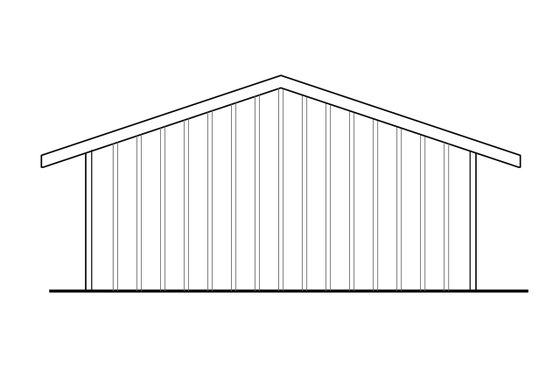 Exterior - Rear Elevation for Traditional House Plan #124-1234, 0 bath