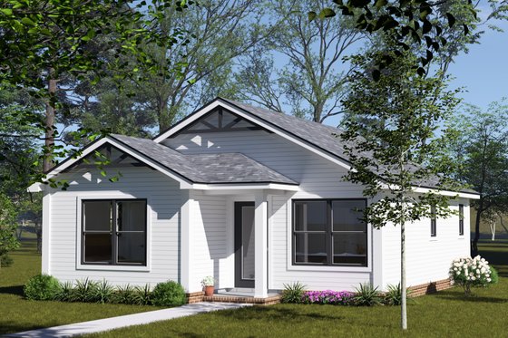 Exterior - Other Elevation for Cottage House Plan #513-2393 - 2 bed, 1 bath