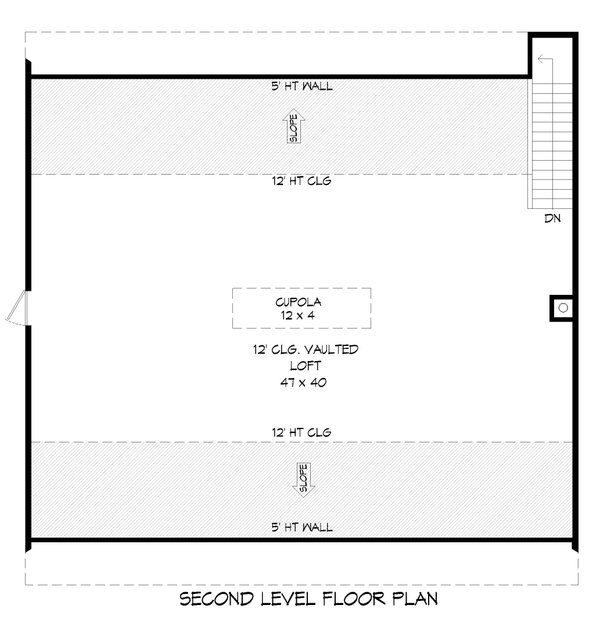 Farmhouse Floor Plan - Upper Floor Plan #932-960