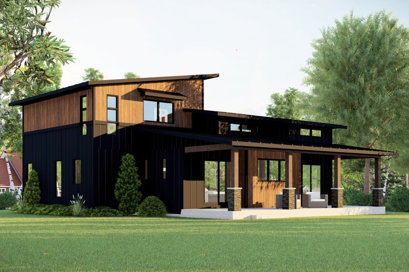 Architectural House Design - Exterior - Other Elevation 1 for Modern House Plan #1064-153 - 3 bed, 2 bath