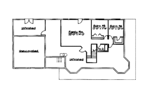 Floor Plan - Lower Floor for Victorian House Plan #31-103 - 4 bed, 3.5 bath