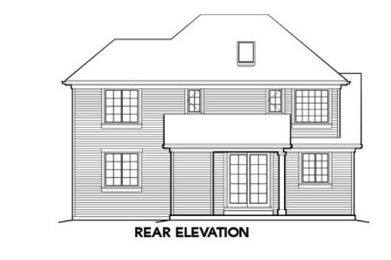 Exterior - Rear Elevation for Craftsman House Plan #48-399 - 3 bed, 3 bath