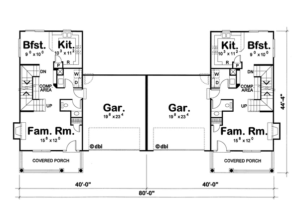 Cottage Floor Plan - Main Floor Plan #20-1343