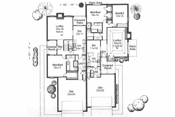 Floor Plan - Main Floor for Traditional House Plan #310-456 - 3 bed, 2 bath