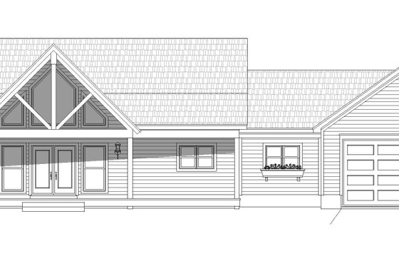 Exterior - Front Elevation 5 for Country House Plan #932-63 - 2 bed, 2 bath