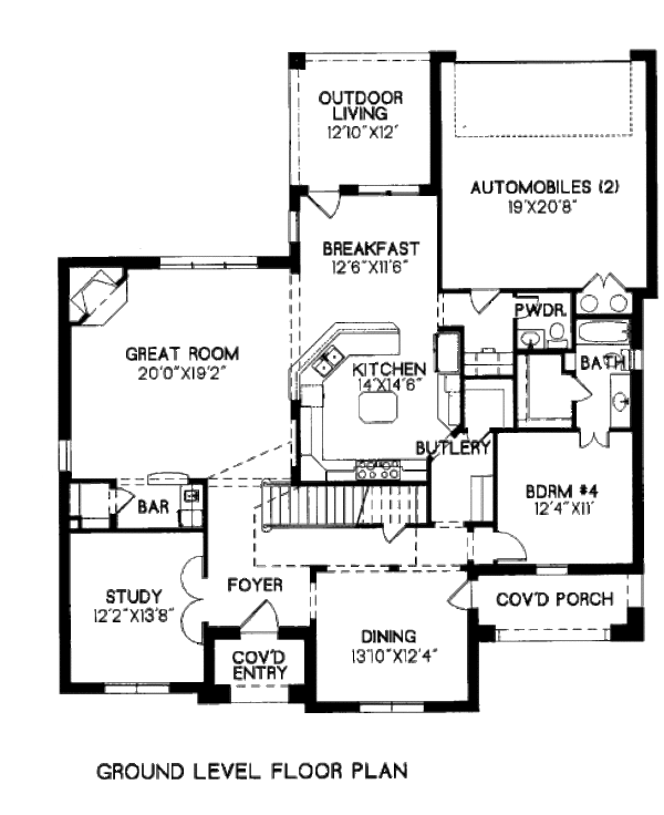 European Floor Plan - Main Floor Plan #141-306