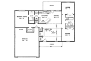 Ranch Style House Plan - 3 Beds 2 Baths 1267 Sq/Ft Plan #14-142 