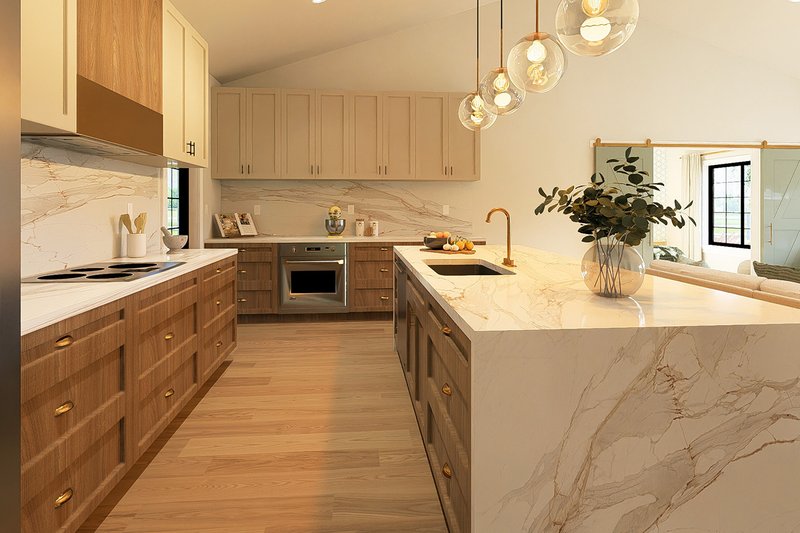 House Blueprint - Interior - Kitchen 1 for Farmhouse House Plan #126-313 - 2 bed, 2 bath