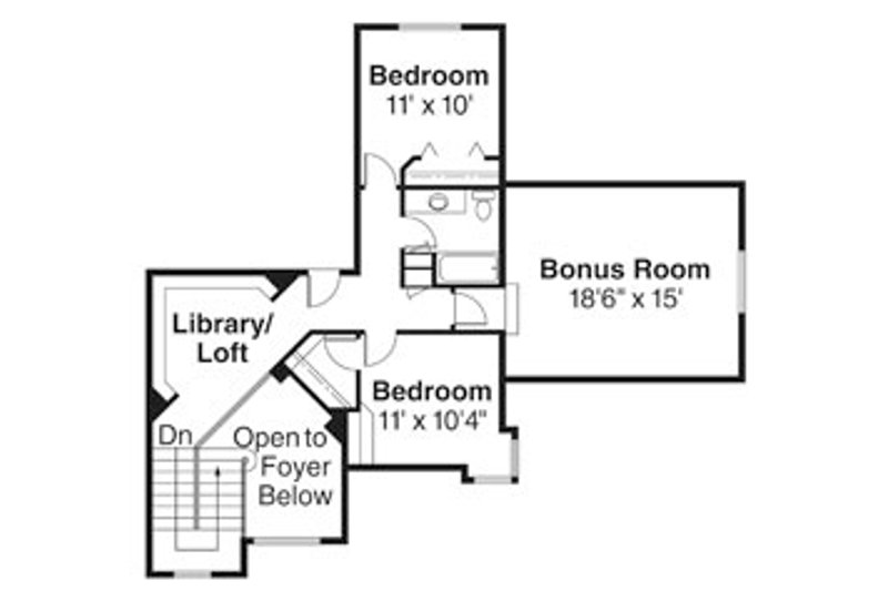 Home Plan - Floor Plan - Upper Floor for European House Plan #124-742 - 3 bed, 3 bath
