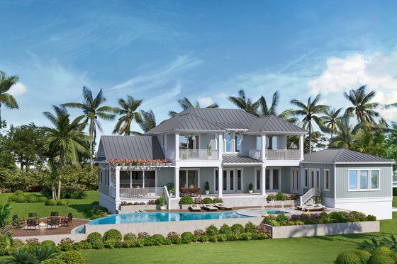 Exterior - Rear Elevation for Traditional House Plan #938-122 - 3 bed, 4 bath
