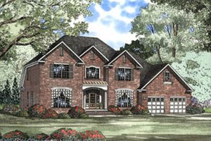 Traditional Exterior - Front Elevation Plan #17-411