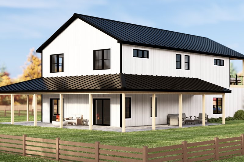 Architectural House Design - Exterior - Other Elevation for Barndominium House Plan #1064-434 - 4 bed, 2 bath
