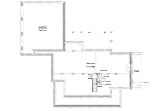 Floor Plan - Lower Floor for Farmhouse House Plan #1116-1 - 4 bed, 4 bath