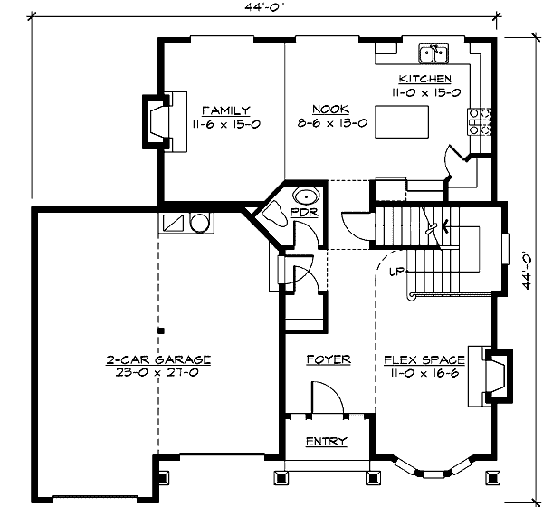 Traditional Floor Plan - Main Floor Plan #132-105