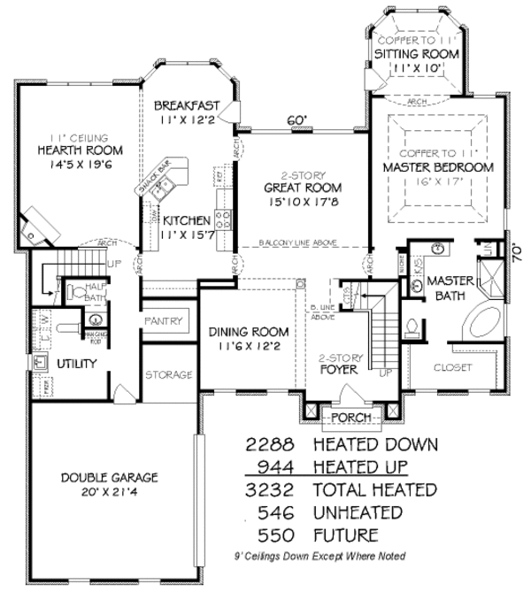 Traditional Floor Plan - Main Floor Plan #424-349