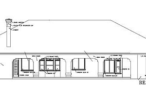 Exterior - Rear Elevation for Traditional House Plan #1-846 - 4 bed, 4 bath