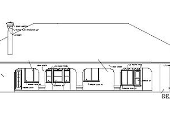 Exterior - Rear Elevation for Traditional House Plan #1-846 - 4 bed, 4 bath